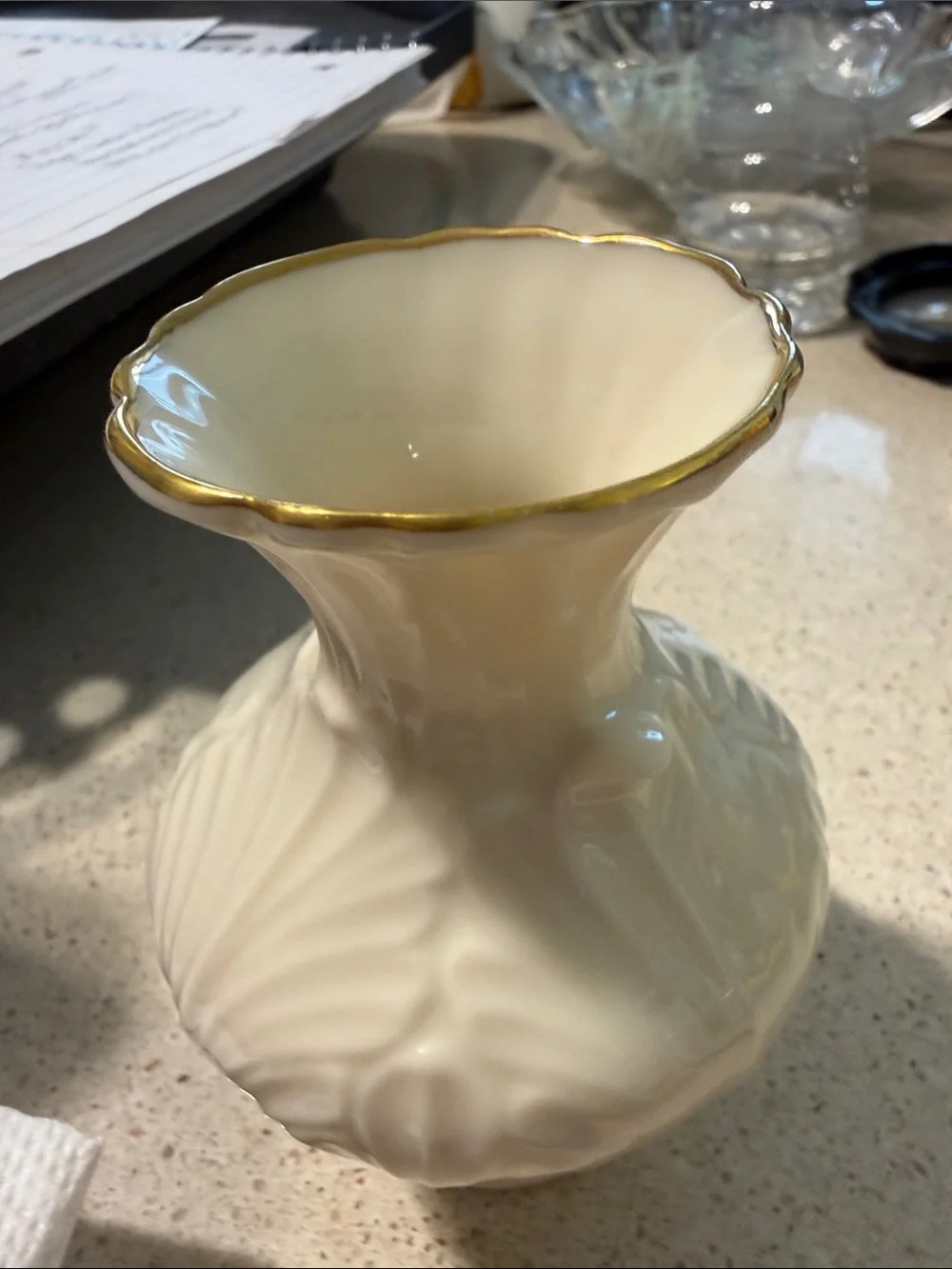 Vintage Lenox ivory bone China vase